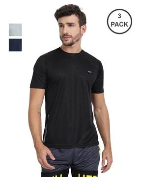 pack of 3 slim fit t-shirt with crew-neck