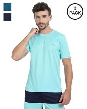 pack of 3 slim fit t-shirt with crew-neck
