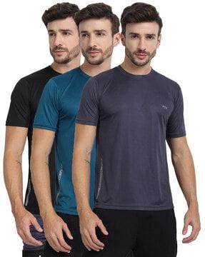 pack of 3 slim fit t-shirt with crew-neck