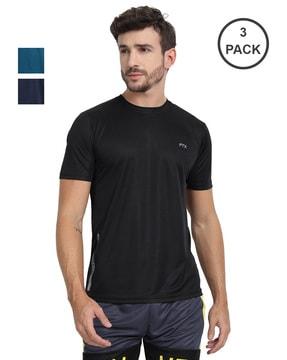 pack of 3 slim fit t-shirt with crew-neck