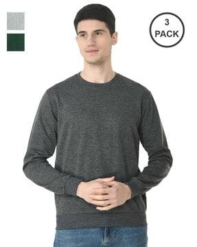 pack of 3 slip-on style sweatshirts