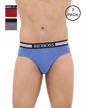 pack of 3 solid briefs