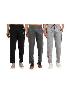 pack of 3 solid joggers track pants