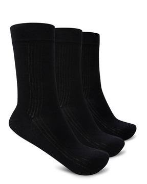 pack of 3 solid mid calf length socks