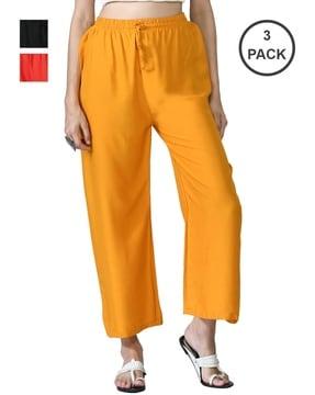 pack of 3 solid palazzos