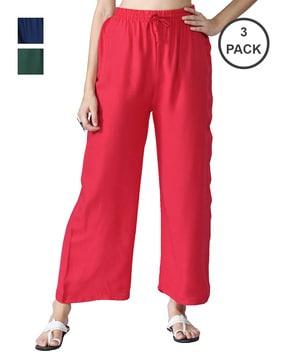 pack of 3 solid palazzos