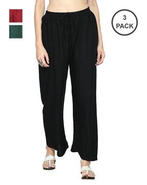 pack of 3 solid palazzos