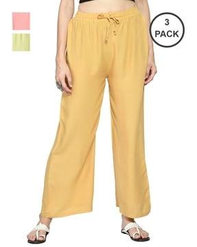 pack of 3 solid palazzos