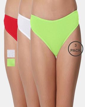 pack of 3 solid thongs