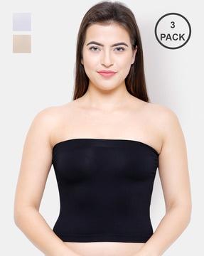 pack of 3 strapless cotton camisoles