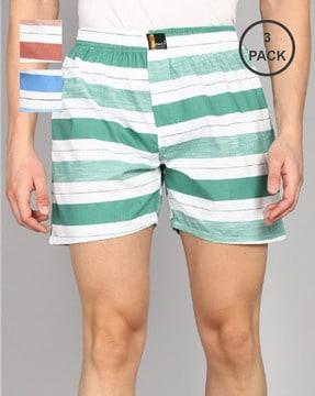 pack of 3 striped boxers with insert pocket