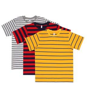 pack of 3 striped crew-neck t-shirt