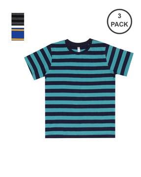 pack of 3 striped crew-neck t-shirt