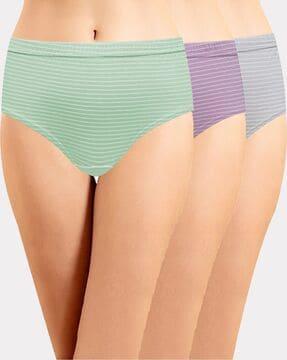 pack of 3 striped hipster panties