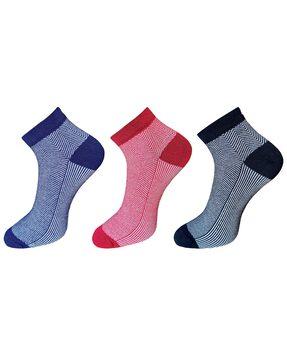 pack of 3 striped men ankle-length socks