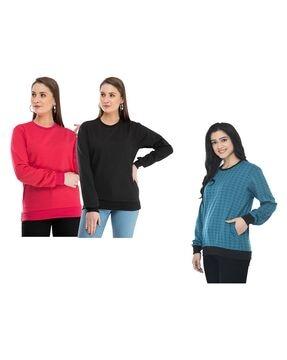 pack of 3 striped sweatshirts