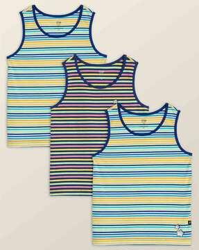 pack of 3 striped tank tops