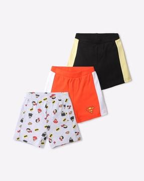 pack of 3 superhero print shorts