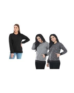 pack of 3 sweatshirts with slip pockets