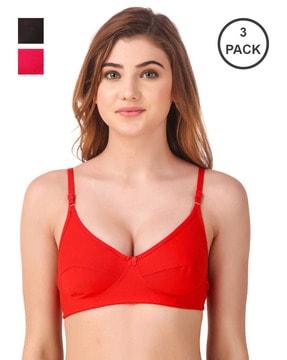 pack of 3 t-shirt non-wired bras