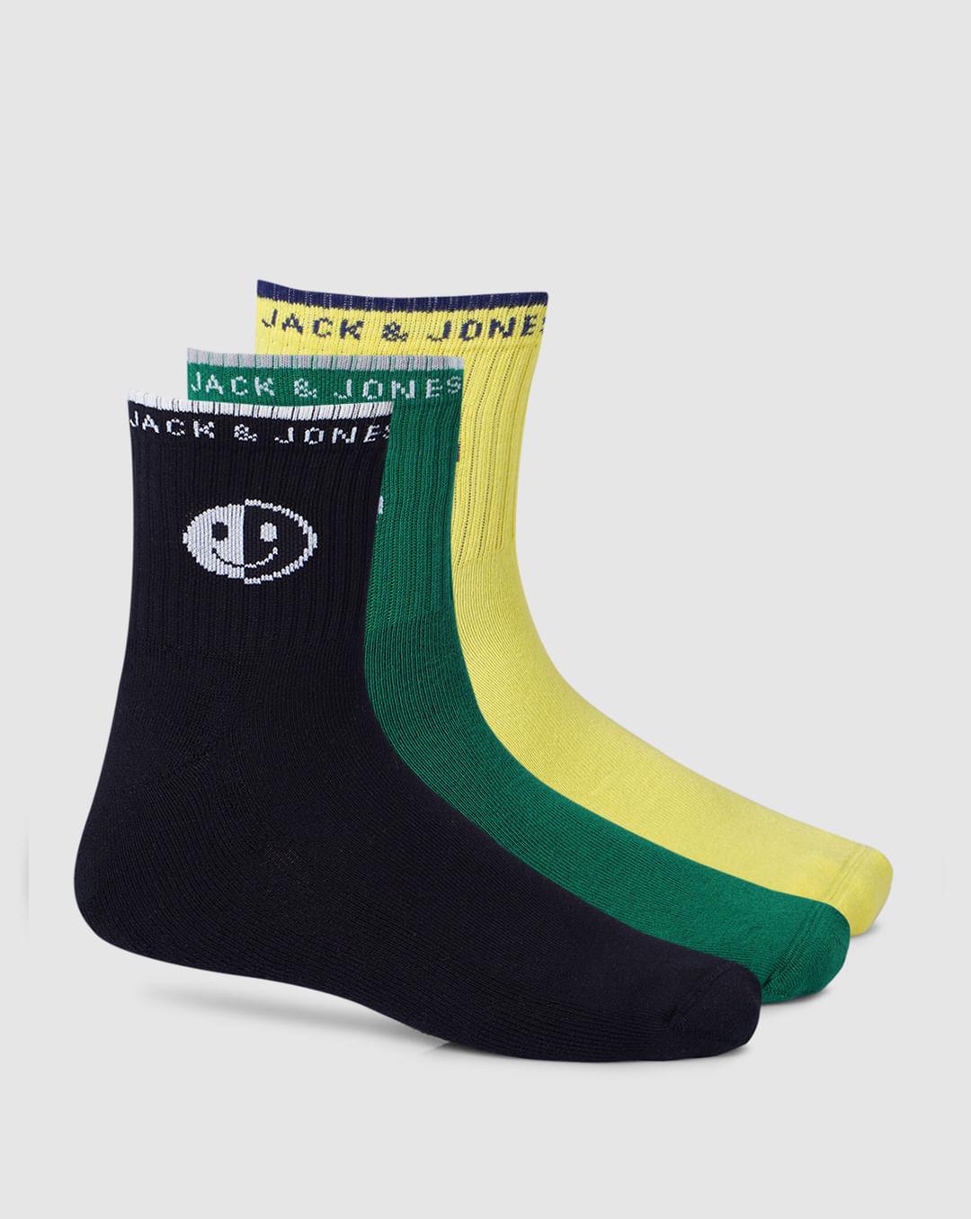 pack of 3 terry mid length socks