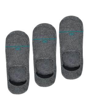 pack of 3 textured no-show socks