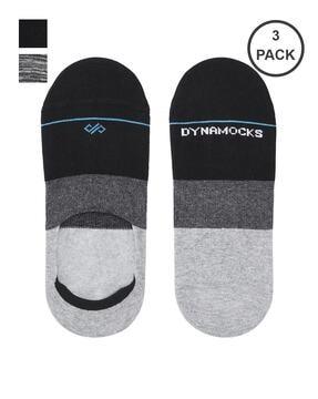pack of 3 textured no-show socks