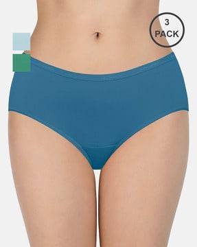 pack of 3 three-fourth coverage low-rise hipster panties - ppk43001