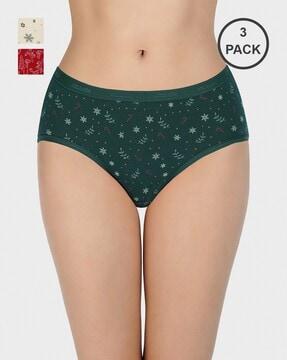 pack of 3 three-fourth coverage low-rise hipster panties - ppk43101