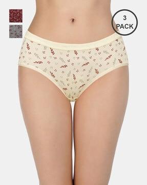 pack of 3 three-fourth coverage low-rise hipster panties - ppk43101