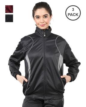 pack of 3 track jackets with insert pockets