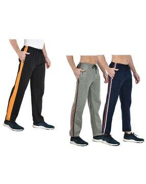 pack of 3 track pants with contrast taping