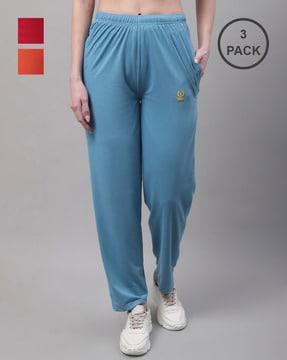 pack of 3 track pants with elasticated waist