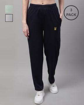 pack of 3 track pants with elasticated waist