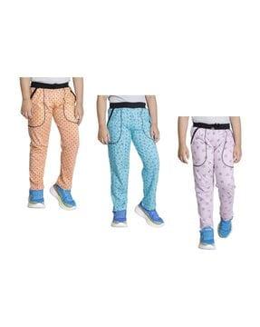 pack of 3 track pants with elasticated waistband