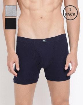 pack of 3 trunks with elasticated band