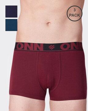 pack of 3 trunks with elasticated waist