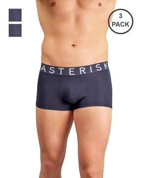 pack of 3 trunks with elasticated waist