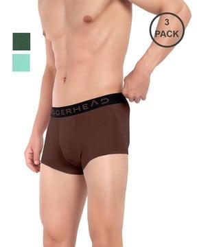 pack of 3 trunks with elasticated waistband