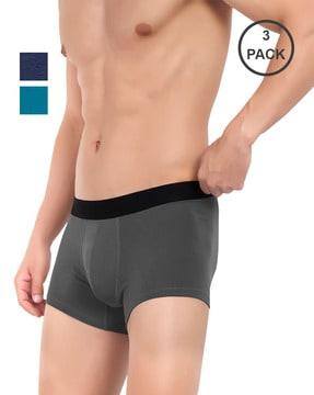 pack of 3 trunks with elasticated waistband