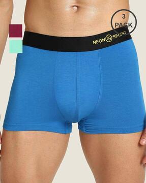 pack of 3 trunks with elasticated waistband