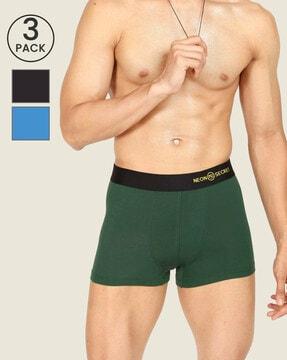 pack of 3 trunks with elasticated waistband