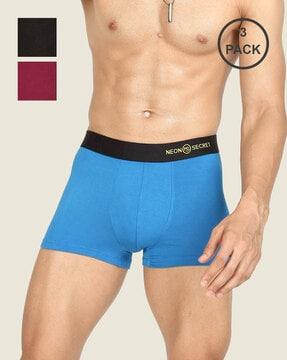 pack of 3 trunks with elasticated waistband