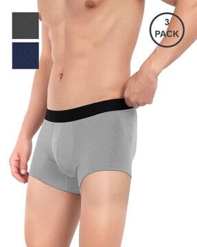 pack of 3 trunks with elasticated waistband