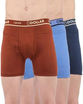 pack of 3 trunks with elasticated waistband