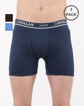 pack of 3 trunks with elasticated waistband