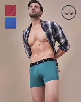 pack of 3 trunks with elasticated waistband