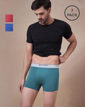 pack of 3 trunks with elasticated waistband