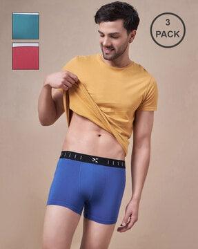 pack of 3 trunks with elasticated waistband