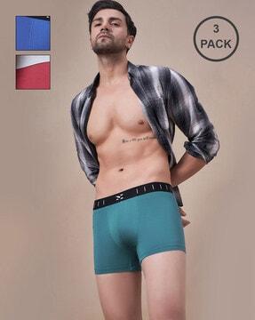 pack of 3 trunks with elasticated waistband